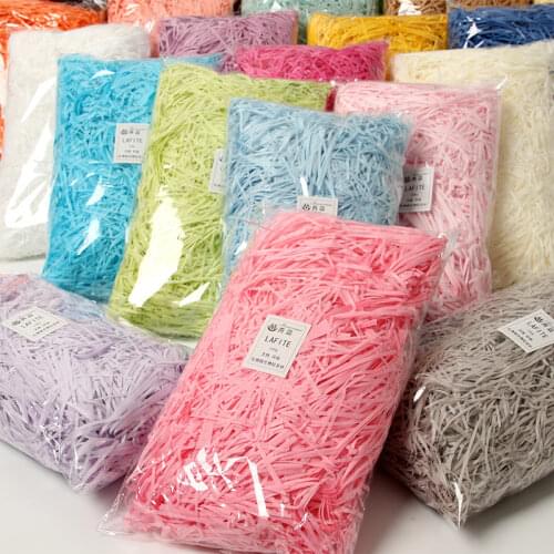 20g/50g Colorful Shredded Crinkle Paper Candy Boxes DIY Gift Box Filling Material Wedding Marriage Home Decoration