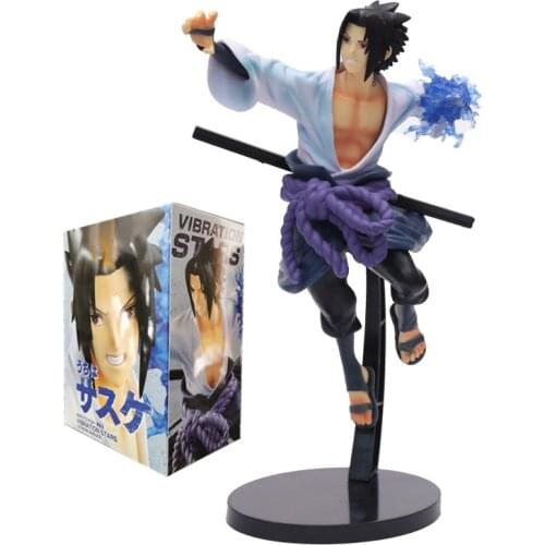 24cm Anime Naruto Figurine Chidori Uchiha Sasuke Figure Battle ver. Decoration PVC Collect models toys doll gifts for kids