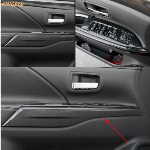 Car cover for Mitsubishi Outlander 2013-2018 ABS plastic interior door armrest decorative bar trim 4pcs