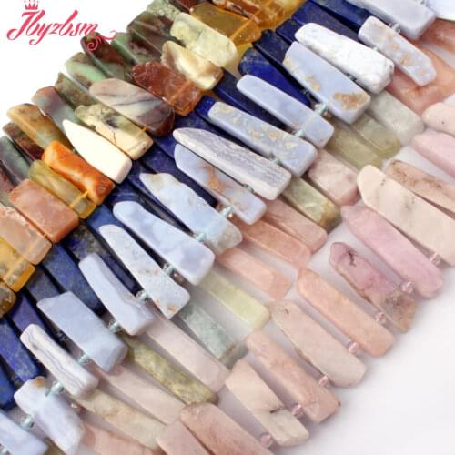 5x15-7x35mm Irregular Opal,Quartz,Agates Loose Natural Stone Beads For Jewelry Making DIY Necklace Bracelet Earring Strand 15"