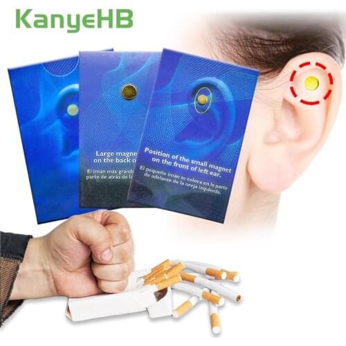 8/12/20pcs Quit Smoking Magnet Auricular Acupressure Patch Stop Smoking Anti Smoke Sticker Not Cigarettes Smoker Health Therapy