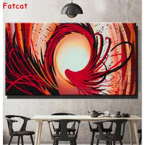 Art abstract oil painting Color Phoenix diamond painting cross stitch diamond embroidery home living room decor painting PP1605
