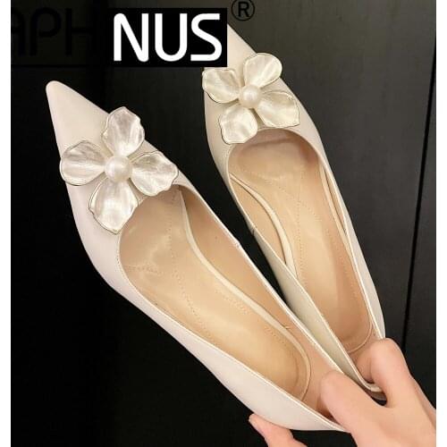 Women shoes Basic Low (1cm-3cm) Square heel Genuine Leather heels women