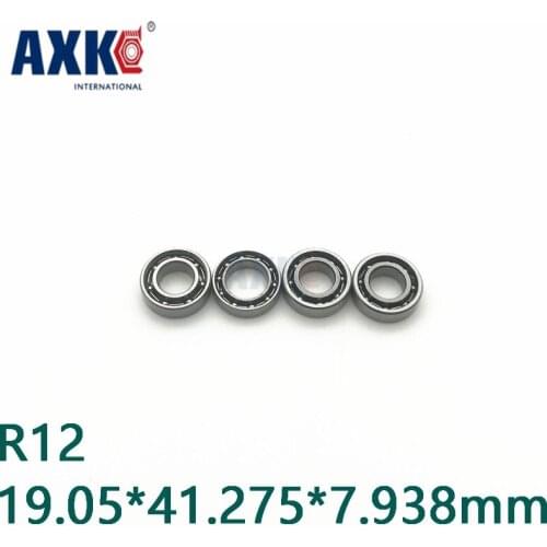 Axk 2pcs/lot Inch Size Non-standard Ball Bearing R12 Open 19.05*41.275*7.938mm Inch Open Ball Bearing