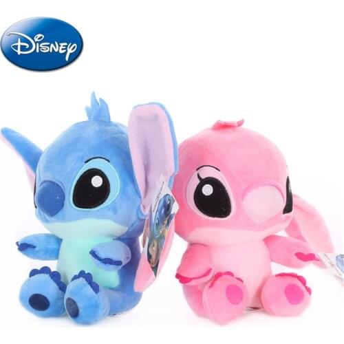 20cm Disney Lilo & Stitch Anime Cartoon Stuffed Plush Dolls Models pink blue Plush Pendant Toys kids Christmas halloween gifts