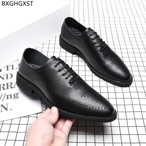 Designer Leather Shoes Men Formal Black Oxford Shoes for Men Brown Office 2021 Men Dress Shoes High Quality Italian Luxury Brand
