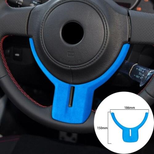 For Subaru BRZ Toyota GT86 2012-2015 Alcantara Suede Wrap Car Steering Wheel Cover Panel Frame Trim Sticker Interior Accessories