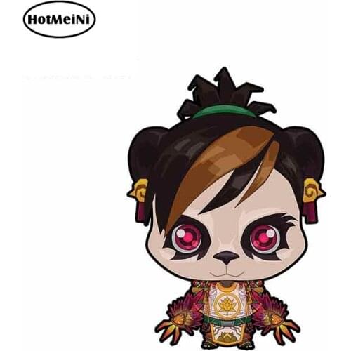 HotMeiNi 13cm x 9.1cm for Cartoon Panda Wearing Armor Funny Car Stickers Waterproof Anime Bumper Trunk Truck Graphics Decal