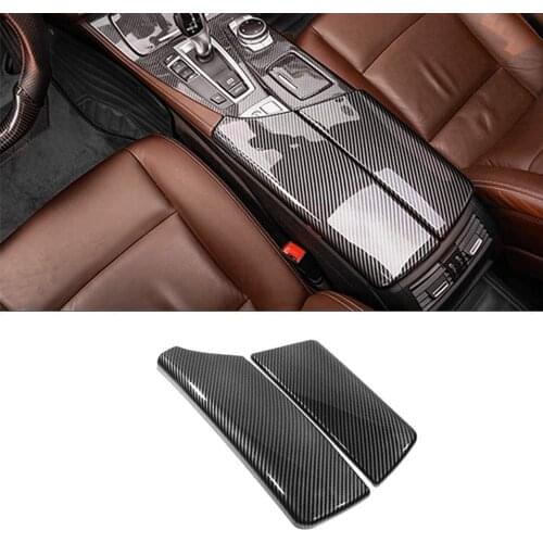 Carbon Fiber Armrest Cover for BMW 5 Series F10 F11 520i 528i 530i 535d 535i 550i Accessories Car Center Console Box Panel Trim