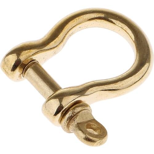 Brass D Shaped Shackle Buckle for Outdoor Survival Rope Bracelet S/ L