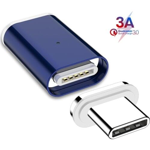 3A MAX Type-C /Micro USB/8 Pin Magnetic Fast Charging Data Adapter For iPhone XS MAX XR SAMSUNG S10+ XIAOMI HUAWEI OnePlus