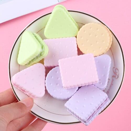 Cute Biscuit Shape Pencil Sharpener Portable Biscuit Manual Pencil Sharpener Pencil Sharpner Stationery Items Back To School
