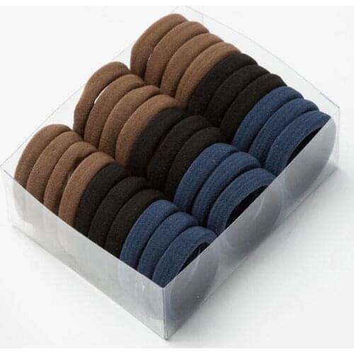 30Pcs Elastic Hair Accessories For Women Kids Black Pink Blue Rubber Band Ponytail Holder Gum For Hair Ties Scrunchies Hairband