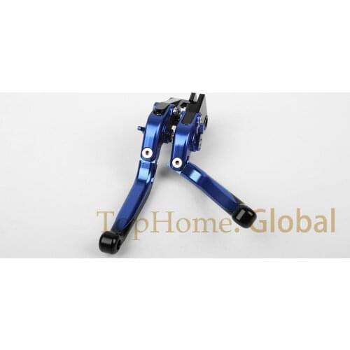 Free Shipping Blue&Blue&Black CNC Extending&Folding Brake Clutch Levers For Yamaha FZ6 FAZER S2 2004-2010 2005 2006 2007 2008