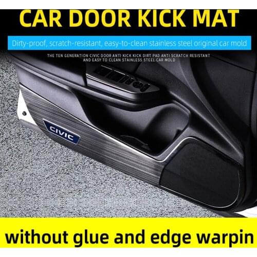 For Honda Civic 10Th Generation Change Interior Design New Car Door Kick Protection Anti-kick Pad Protective Stickers Accessorie