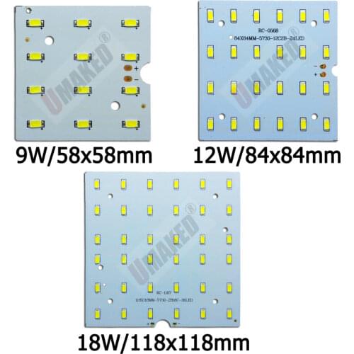 6W 12W 18W LED ball chip, led PCB with smd chip for led downlight, ceiling light, rectangle aluminum lamp source