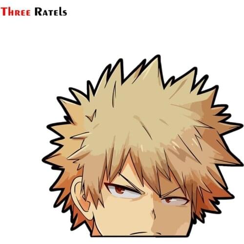 Three Ratels FC131 Funny 3D My Hero Academia BAKUGO PEEKING Peeker Car Truck Decal Bumper Window DIY Sticker Refrigerator Decor