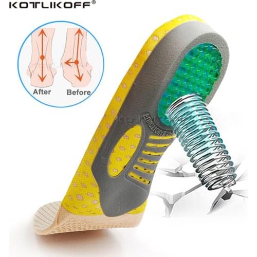 Unisex Gel Sports Orthopedic Insoles For Shoes 3D High Arch Flat Foot Health Sole Pad Insert Plantar Fasciitis Feet Care Insoles