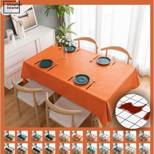 Waterproof Rectangular Tablecloths For Table PVC Tablecloth Table Silicone Tablecloth Stain Tablecloth Marble Table Cover