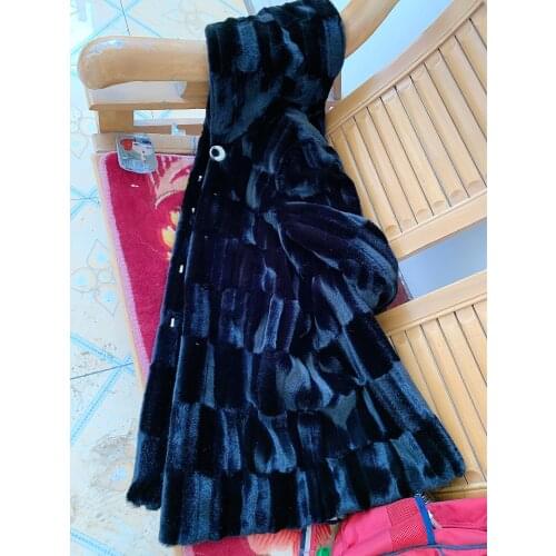 2021 imitation mink faux fur coat 6xl fur hood coat winter coat women mink coat high quality faux leather fake fur coat female