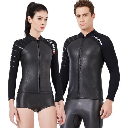 3MM Scuba Diving Suit High Elasticity Swimsuit Wet Diving Jacket for Men Women Thicken Warm Surfing Jellyfish Wetsuit Only Tops