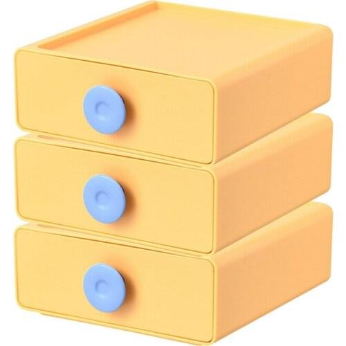 3pcs/set Documents Storage Box Holder Makeup Desk Organizer Sliding Drawers For Paper/Files Magazines Organizing 4Colors