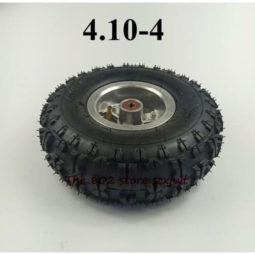 4.10-4 Tires Wheel 4.10-4 Inch Ultra-wearable Tyre &inner Tube & Hub Rims for Electric Tricycle Scooter 4 Wheeled Vehicle ATV