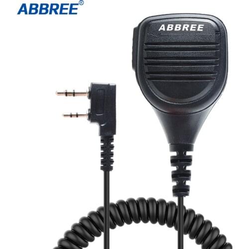 ABBREE AR-760 Radio Speaker Mic Microphone PTT for Portable Two Way Radio Walkie Talkie Baofeng UV-5R UV-82 BF-888S UV-S9