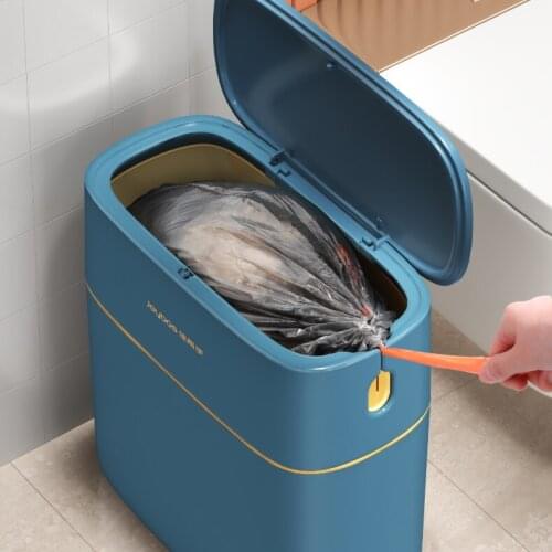 Automatic Bathroom Trash Can with Lid Large Capacity Luxury Waste Bin Living Room Kitchen Kosz Na Smieci Household Products DF50