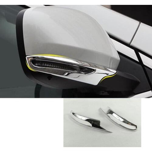 Car ABS Back Rear View Rearview Side Mirror Cover Stick Trim Frame Lamp Hood 2pcs For Renault Kadjar 2016 2017 2018 2019