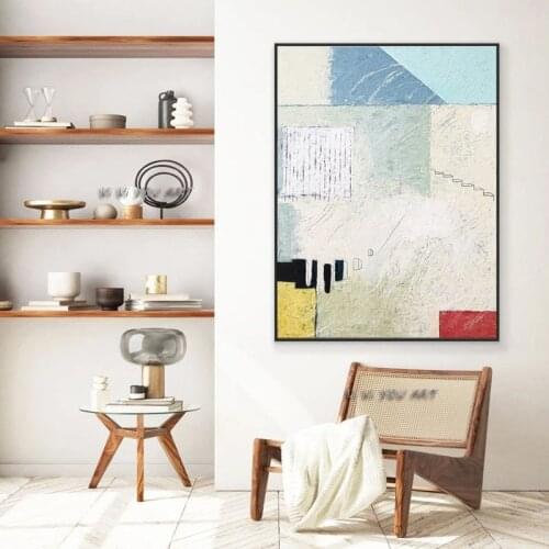 Large Colorful Expressionism Contemporary Modern Oil Painting Abstract Original Wall Art on Canvas Living Room Bedroom