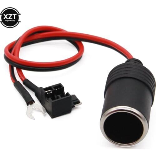 Pure Copper Car Cigarette Lighter Charger Cable Female Socket Plug Connector Adapter Cable Fuse