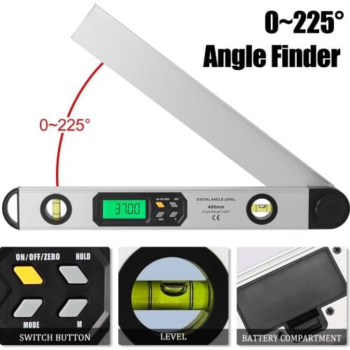 Digital Protractor Angle Meter Multi-function Angle Ruler LCD with Backlight Woodworking Inclinometer DIY Utility Metal Ruler
