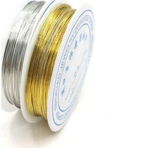 Fashion Jewelry Findings 0.3/0.4/0.5/0.6/0.8mm silver color Gold Coppe Beading Wire Craft Beads DIY Essential Jewelry Cord