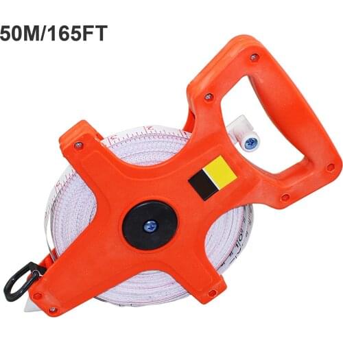 50M/100M Unwinding Glass Fiber Tape Measure Tape Measure Leather Tape Measure Inch Metric Scale Impact Resistance Measuring Tool
