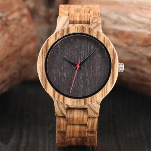 Classic 100% Nature Wood Watch Entire Wood Grain Case Novel Men Women Wooden Sport Wristwatch Simple Casual Bamboo Clock