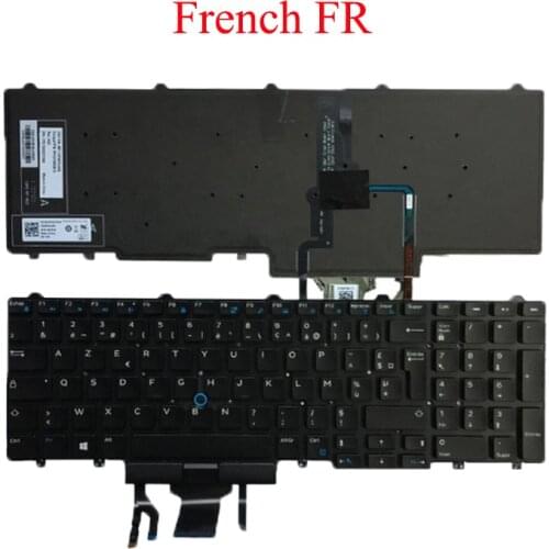 Backlit FR Keyboard For DELL For Latitude E5550 5550 E5570 5580 7510 3510 M3510 3520 7520 7720 7710 French PK1313M3B13 0WCKVN