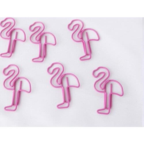Pink flamingo clip cute pins befriend metal paper clips