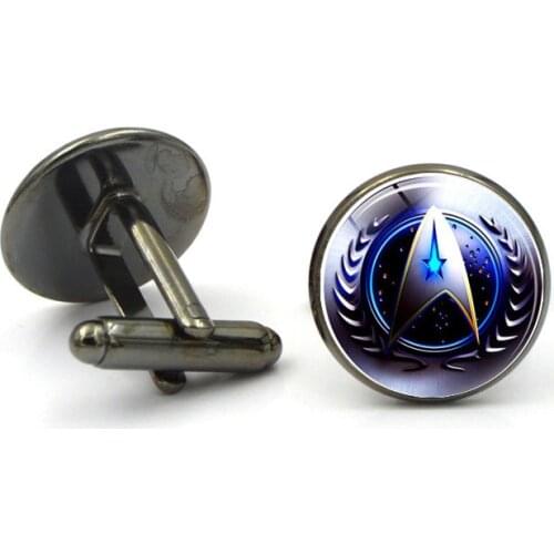 Cufflinks Star Trek Time Gem Fashion Suit Shirt Buttons Accessories Buttons High-grade Mens Unisex Classic Business Cuff Links
