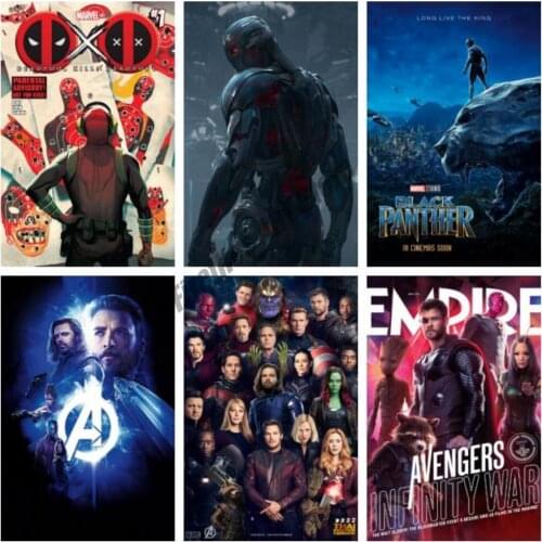 Marvel Movie Diamond Painting Cross Stitch Kits Avengers 3 Infinity War 4 Diamond Embroidery Full Square Mosaic Home Decor Gift