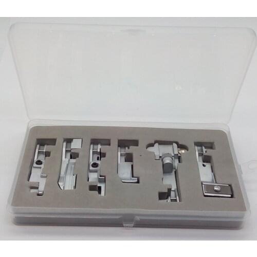 Serger Singer Overlock 6pcs presser foot 14U555 14CG754 14SH65414U557 Consew 14TU 14HD854 14SH754 Overlock machine with box