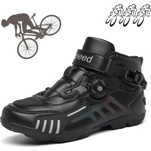 Professional Sports Cycling Shoes Mens High-top Cycling Shoes Sapatilha Ciclismo Self-locking Road Self-propelled Sports Shoes