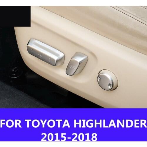 Seat adjustment electric switch button knob decoration Interior decoration Auto Accessories FOR TOYOTA HIGHLANDER 2015-2018