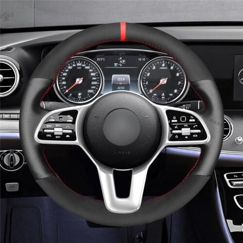 DIY Anti-Slip Wear-Resistant Steering Wheel Cover For Mercedes-Benz A-Class B-Class C-Class E-Class Car Interior Decoration