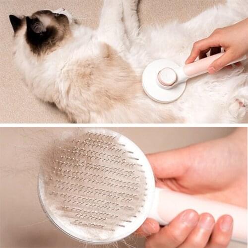 Self Cleaning Slicker Brush for Dog and Cat Removes Undercoat Tangled Hair Comb