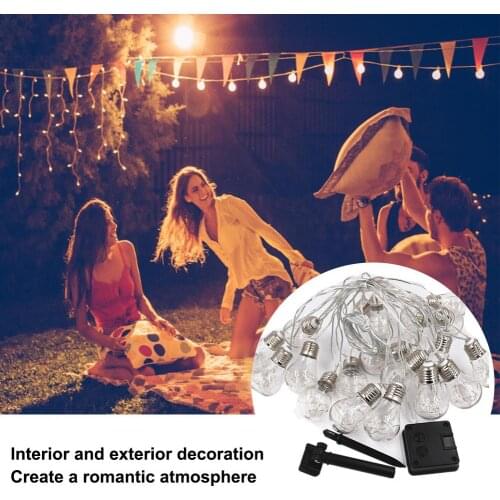 2021 4m 10 LED Crystal Ball LED Solar Lamp Power String Fairy Lights Solar Garlands Garden Christmas Outdoor Decor 8 Functions