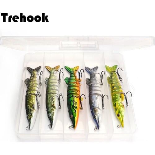 TREHOOK 3/5pcs Pike Wobblers Set Of Lures For Fishing Crankbaits Swimbait Hard Artificial Bait Kit Fishing Lure Tackle