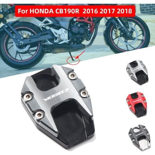 For HONDA CB190R CB 190R CB190 2016 2017 2018 CNC aluminum alloy Motorcycle Side Kickstand Stand Extension Support Plate pad