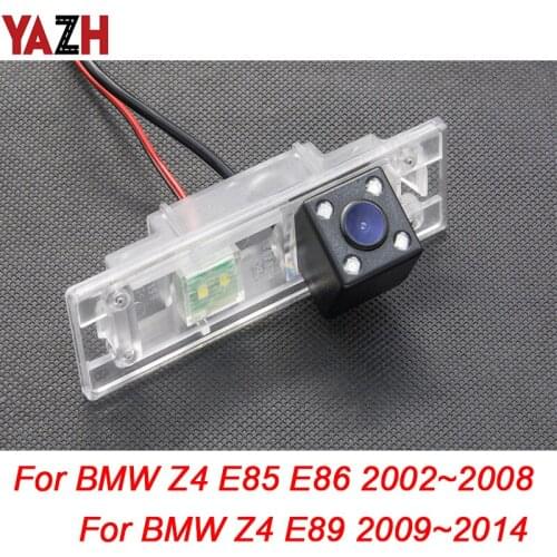 YAZH 4 Led Parking Reverse Camera For BMW Z4 E85 E86 E89 2002~2014 Wireless Radio Monitor Car Rear View Camera With Night Vision