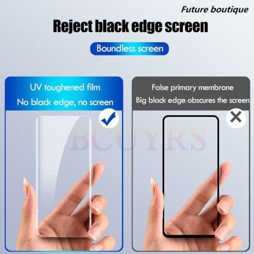 UV Tempered Galaxy S8 S9 S10 S20 Ultra Liquid Screen Protector For Samsung Note 8 9 10 20 Plus Glass Film